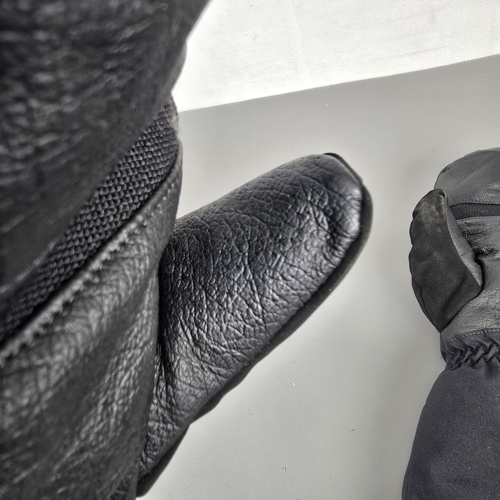Marmot Primaloft Insulated Mittens Black Leather Palm Winter Snow Gloves Women S - Picture 5 of 15